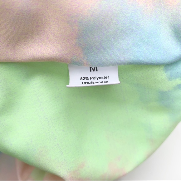 Shein Tie Dye Rib Lace-Up Bikini Swimsuit Size Medium - Picture 5 of 16